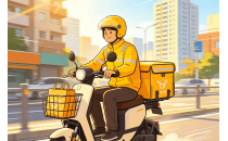 外卖小哥，请来喝杯免费咖啡Delivery guy, please come and have a free cup of coffee